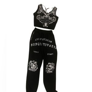 Ouija Board Sweat Pants and Crop Top Set